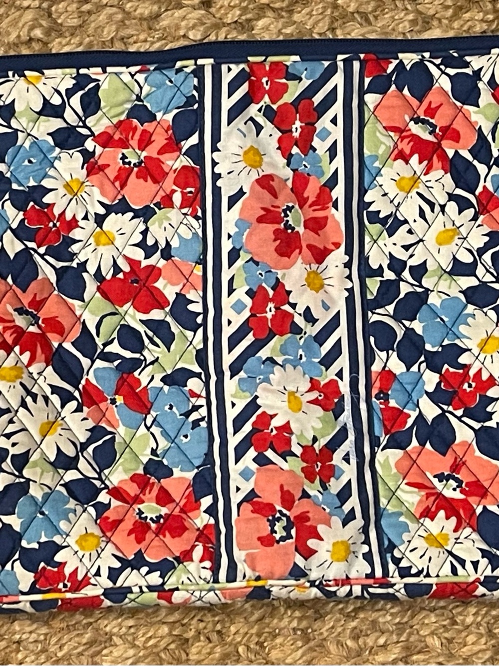 Vera Bradley Large Quilted Tech Laptop Computer Sleeve Bag
